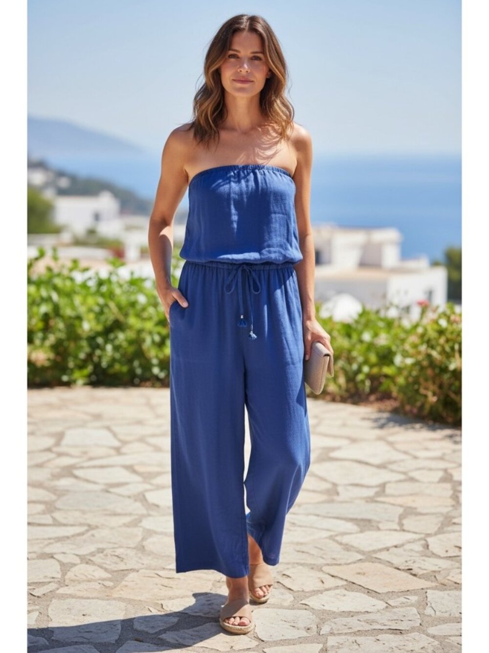 Becca By Rebecca Virtue Swim Cover Blue Size SP Beach Vacation Coastal Tropical